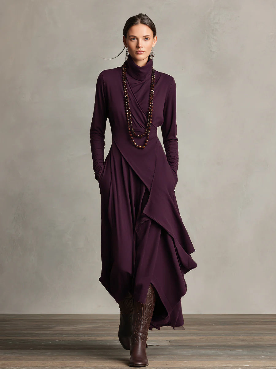 Claudia | Purple Bohemian Cotton Stretch