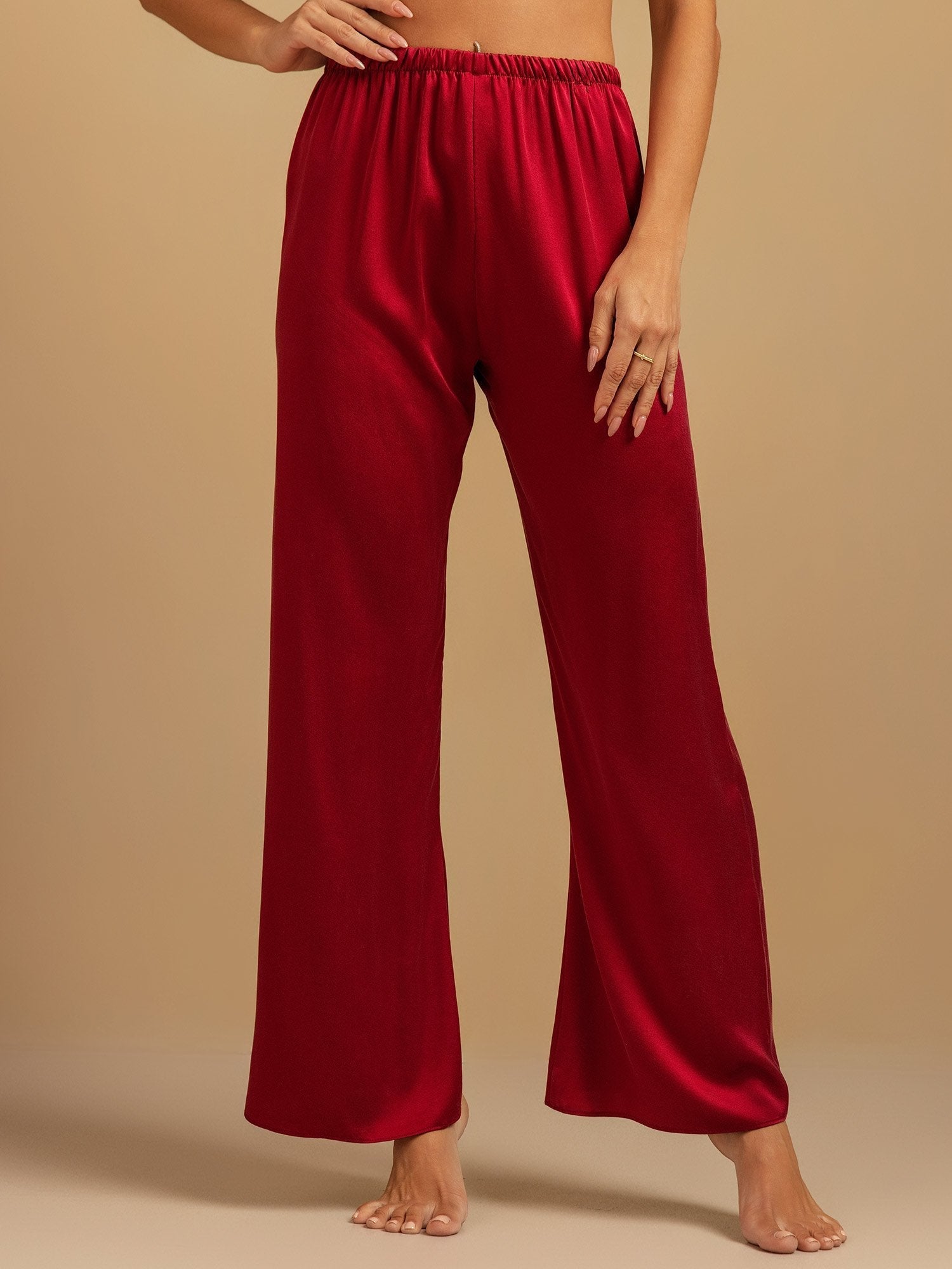 Clare | Wide-Leg Silk Trousers