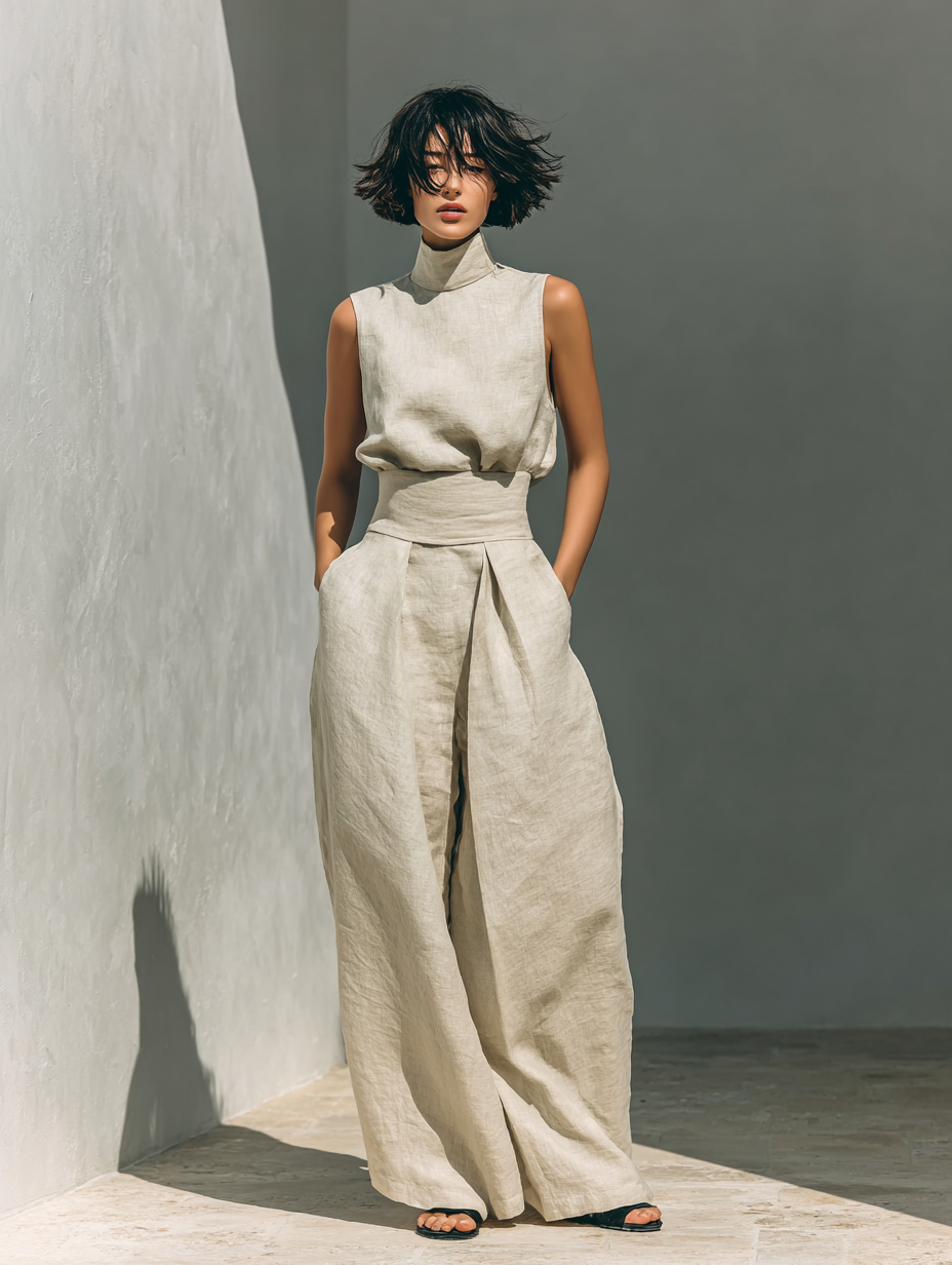 Amber | Cotton Linen Blend Sleeveless