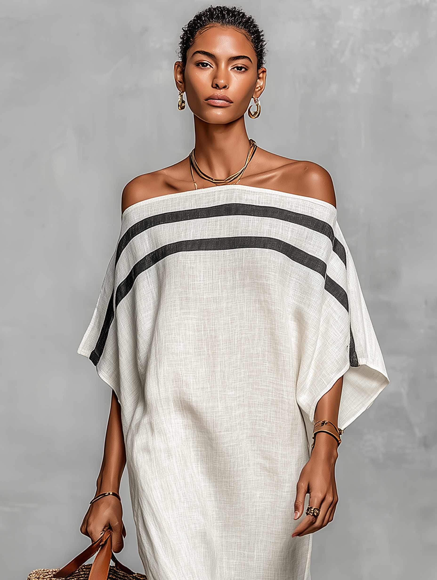 Dana | Linen Blend Off--shoulder Batwing
