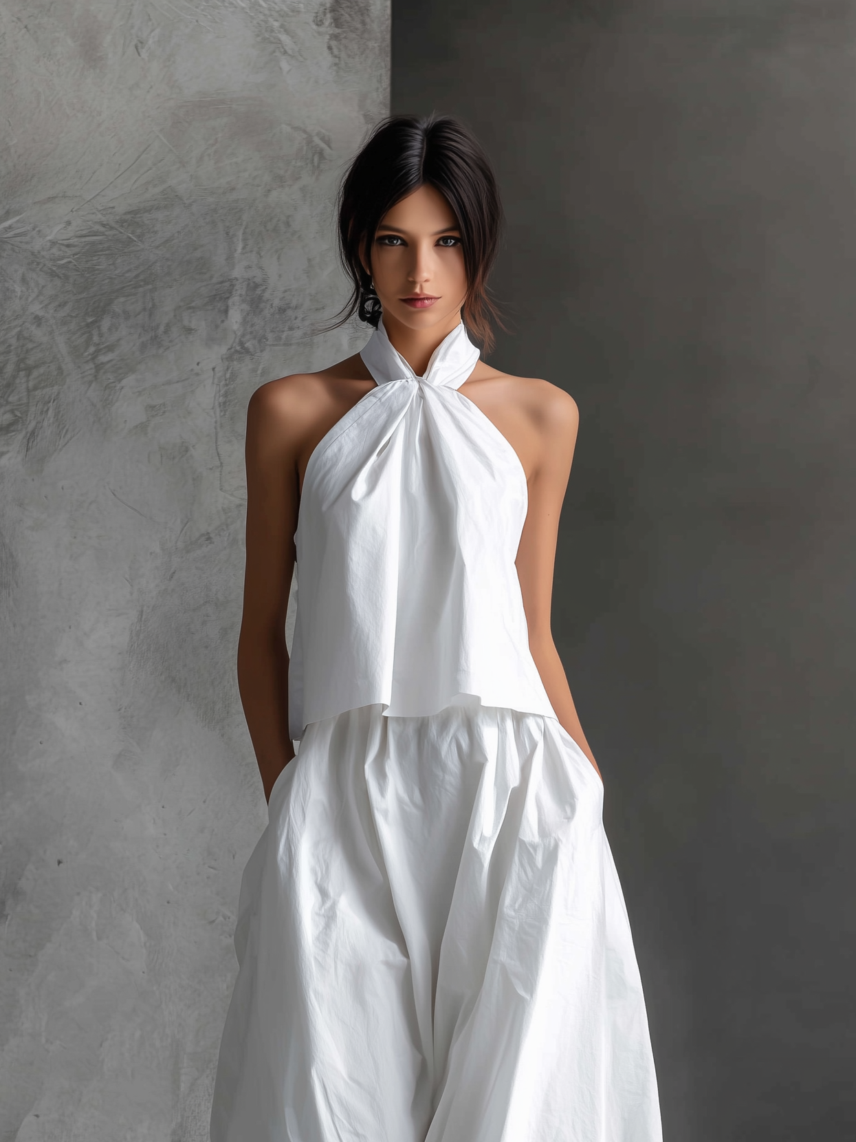 Hannah | Casual White Cotton Linen