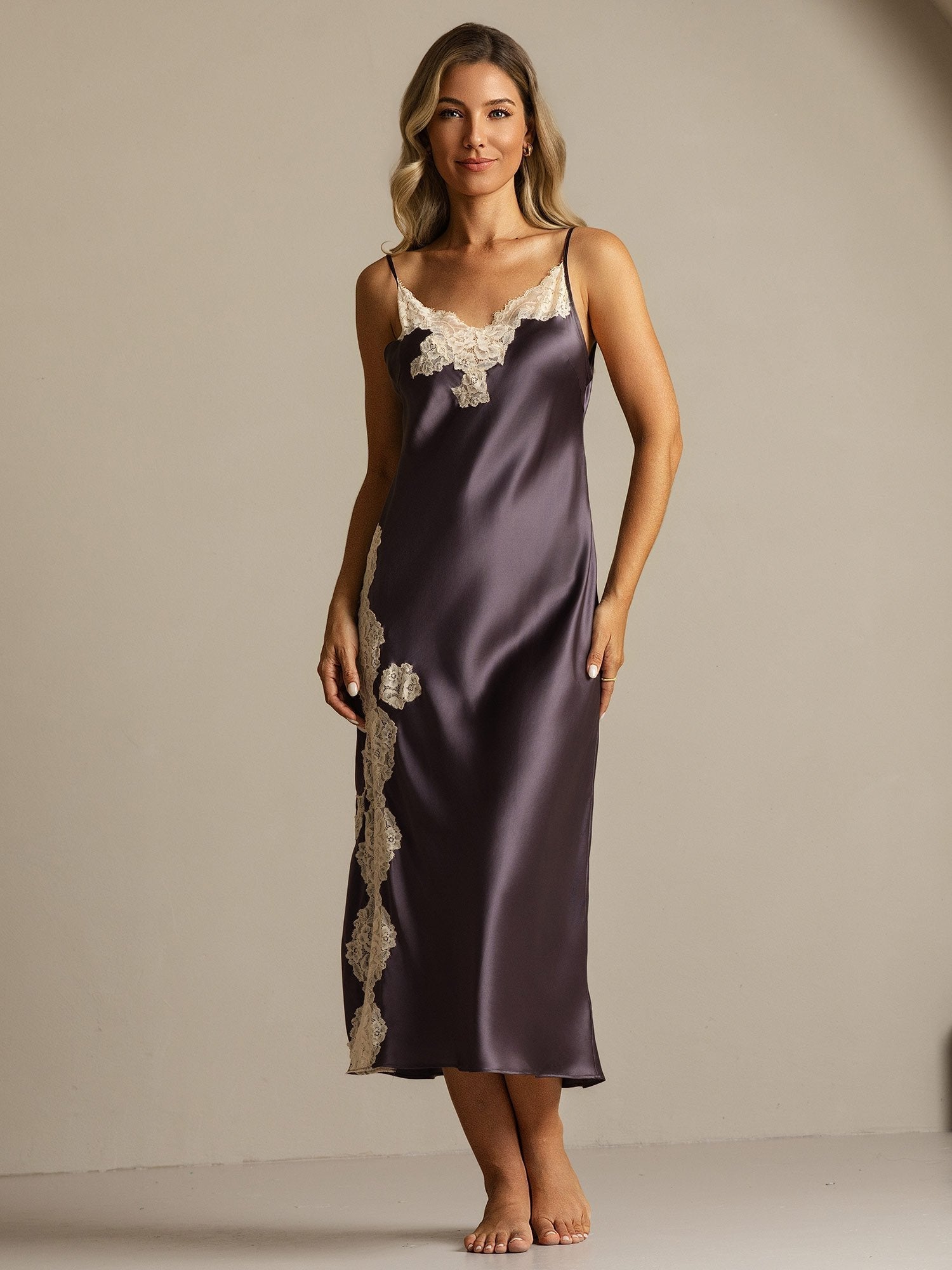Cara | Delicate Lace Trim Nightgown