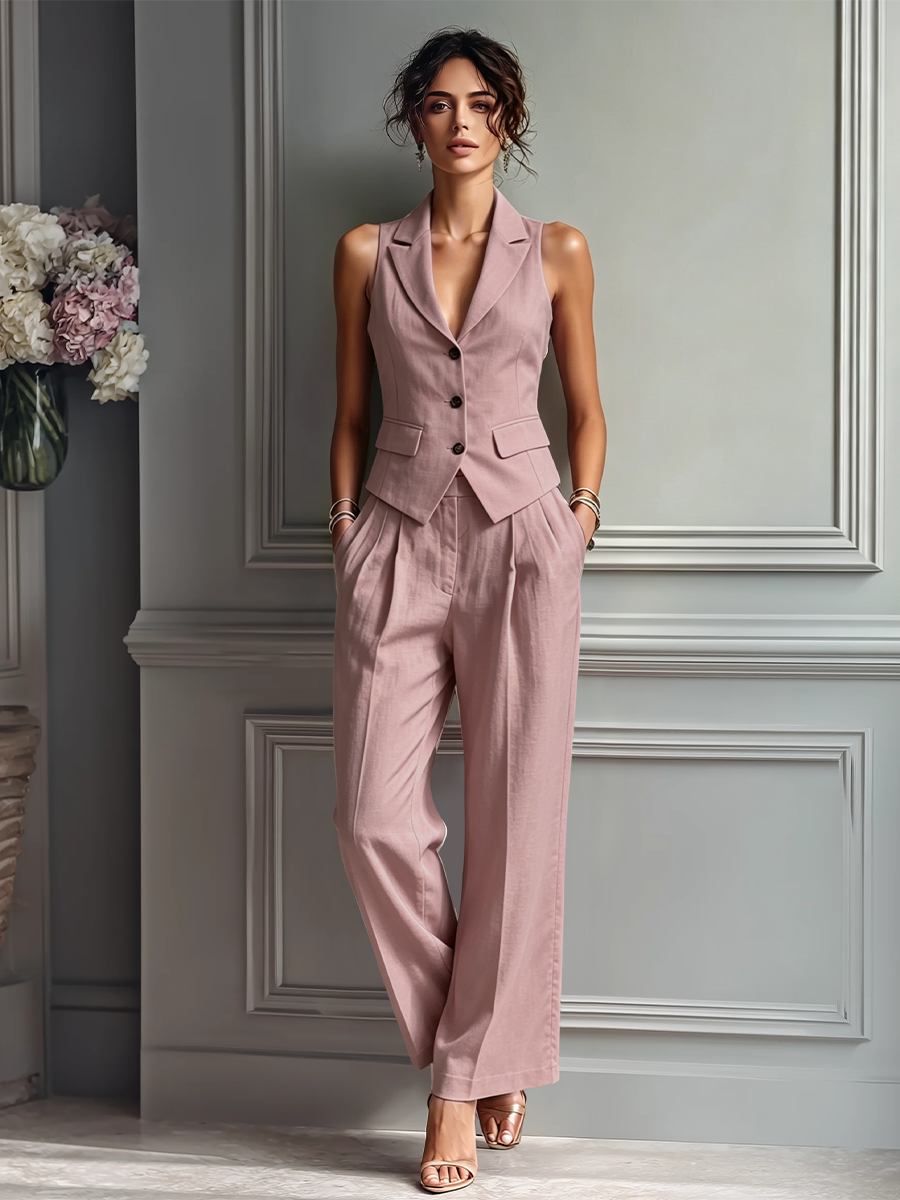 Ines | Blush Pink Linen Fabric