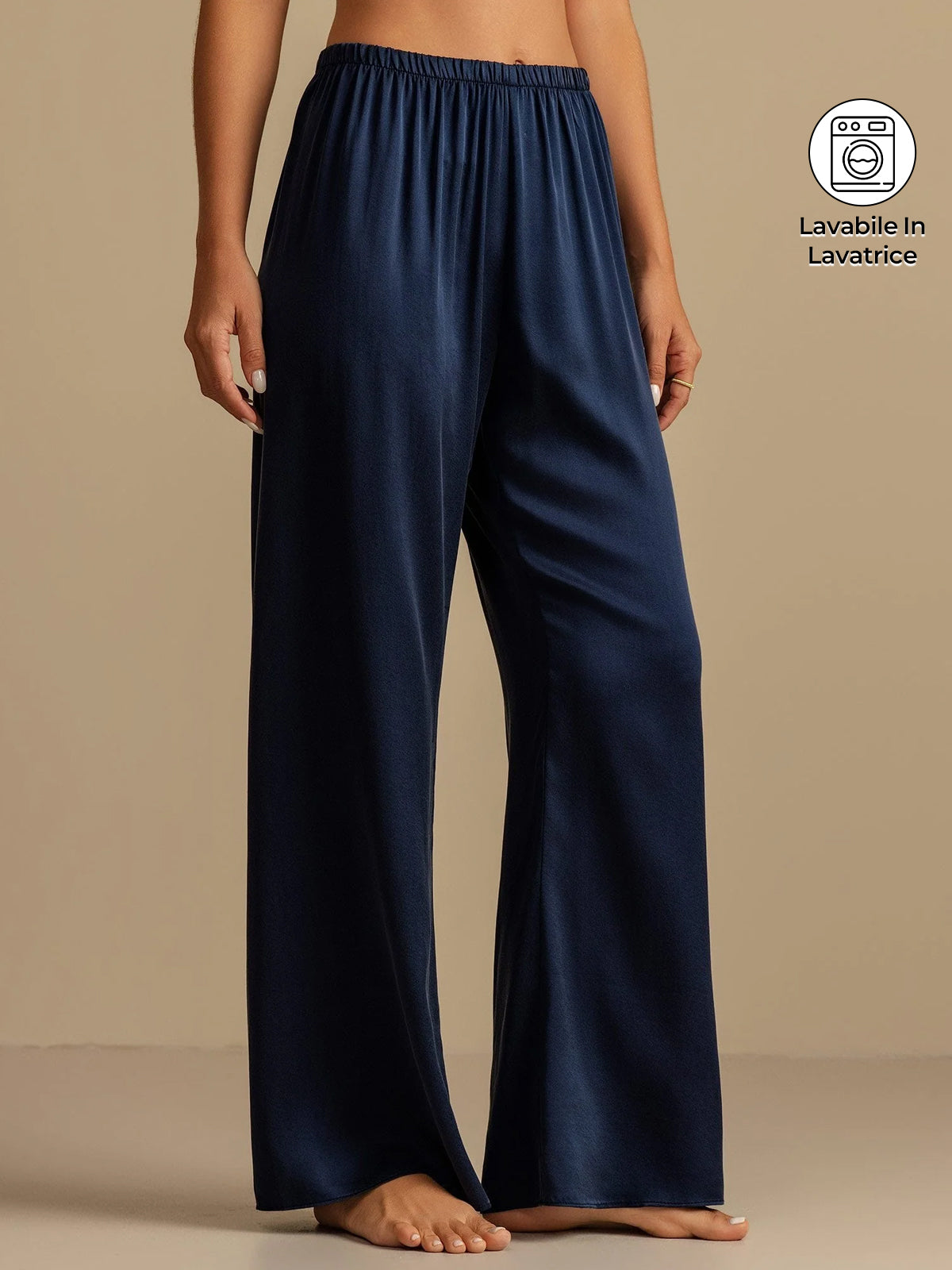 Clare | Wide-Leg Silk Trousers