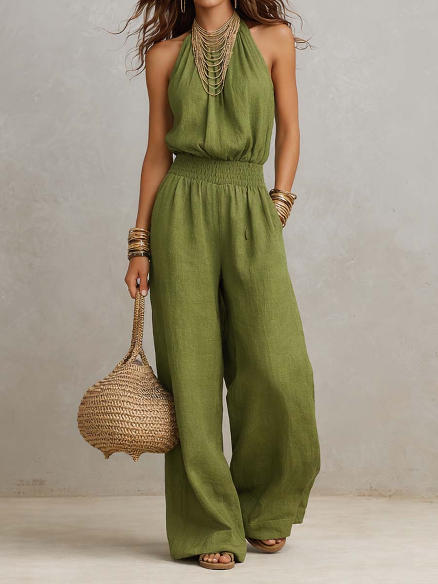 Valeria™ - Elegant Halter Neck Jumpsuit