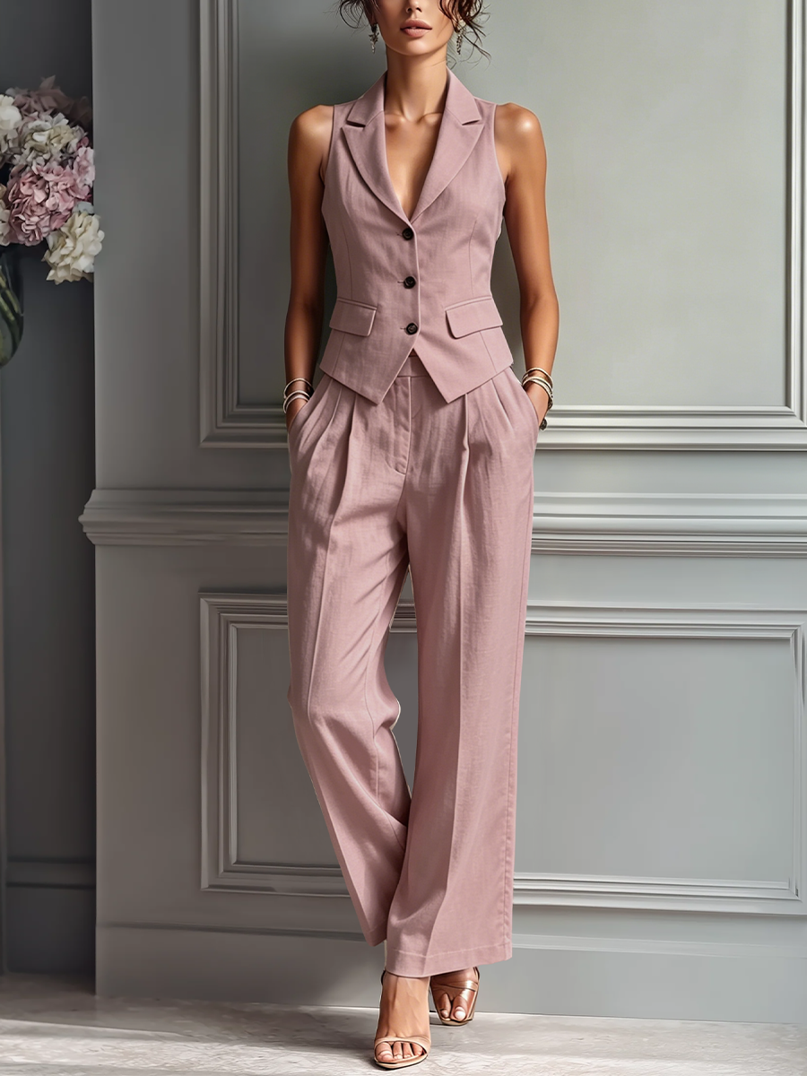Ines | Blush Pink Linen Fabric