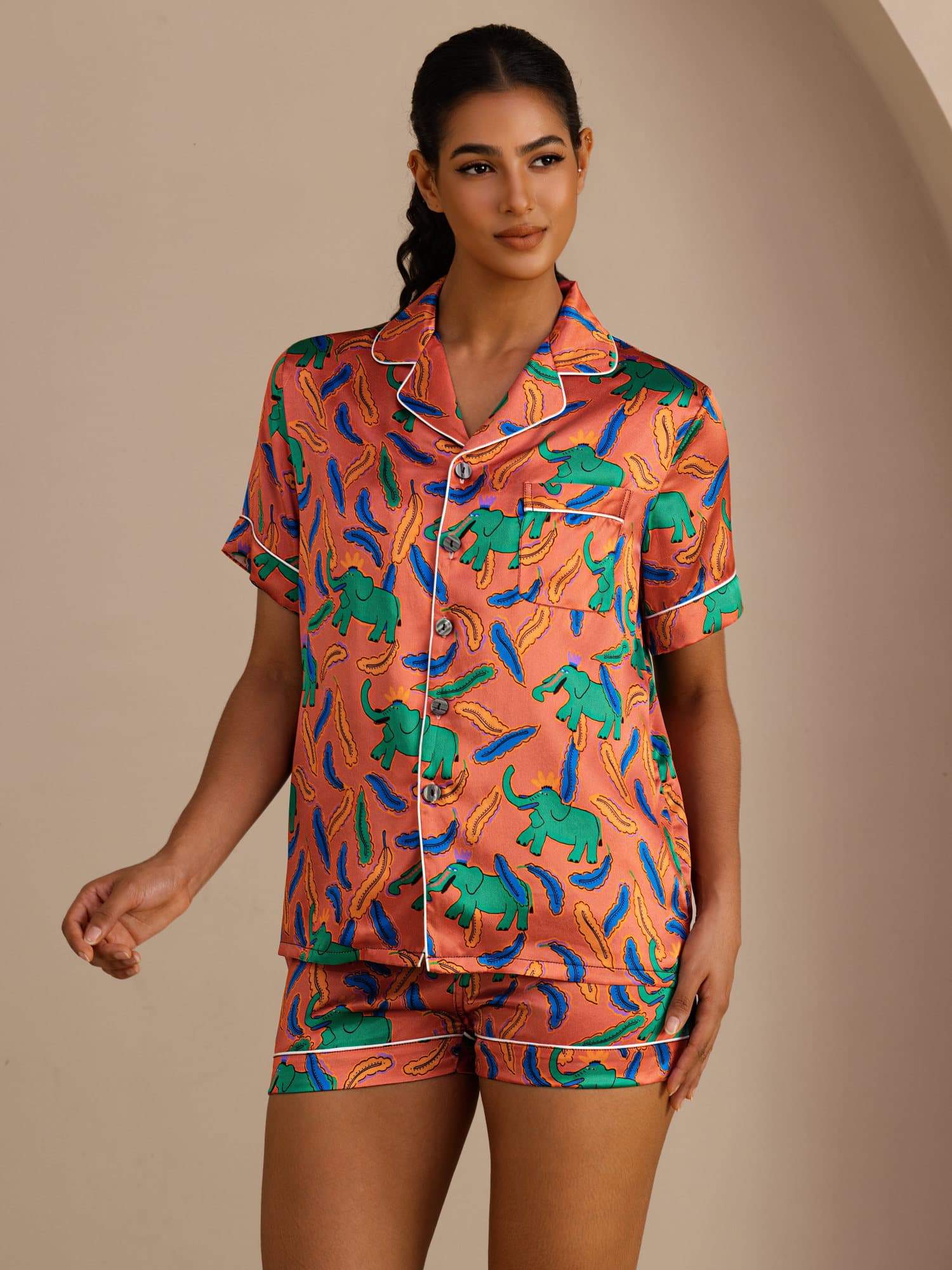 Adriana | Pleated Pyjama Set