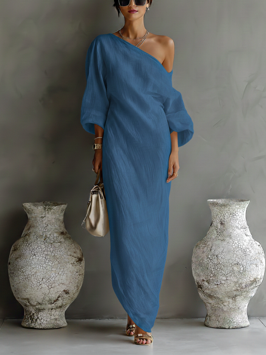 Clara | Ivory White Cotton-Linen Blend