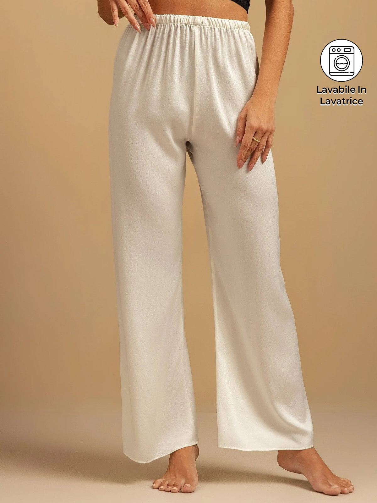 Clare | Wide-Leg Silk Trousers
