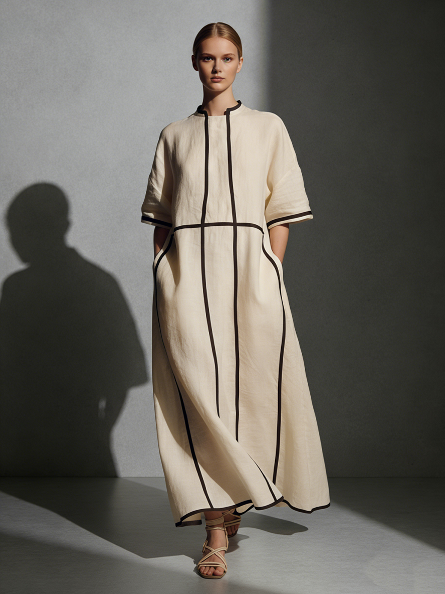 Linda | Modern Linen Blend Beige