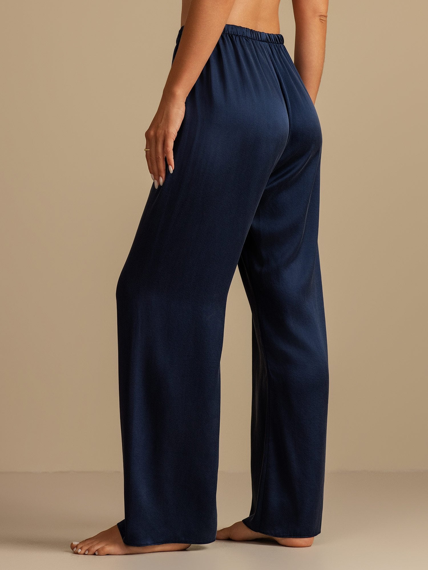 Clare | Wide-Leg Silk Trousers