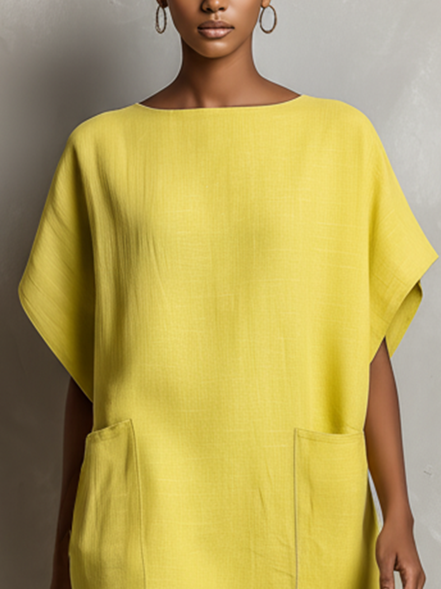 Crystal | Women’s Lime Yellow Linen-Blend