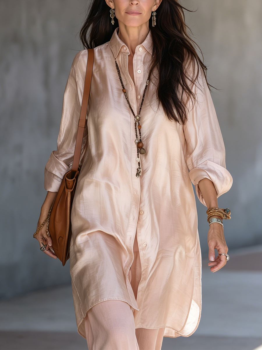 Sara | Effortless Boho Blush Pink Shirt