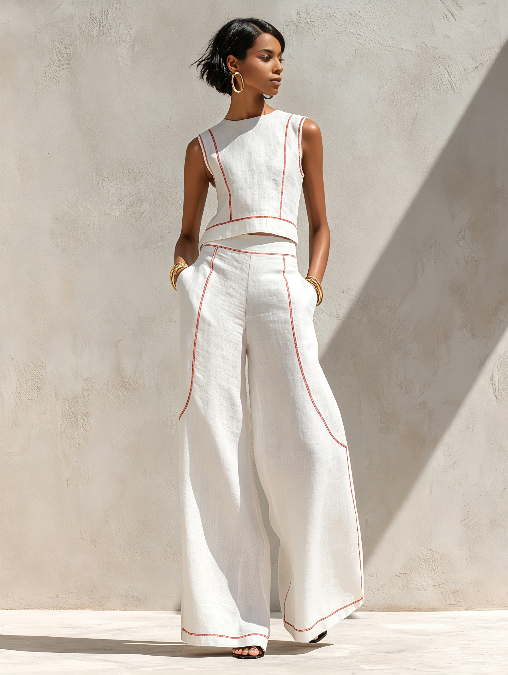 Stella | Contrast Linen Set