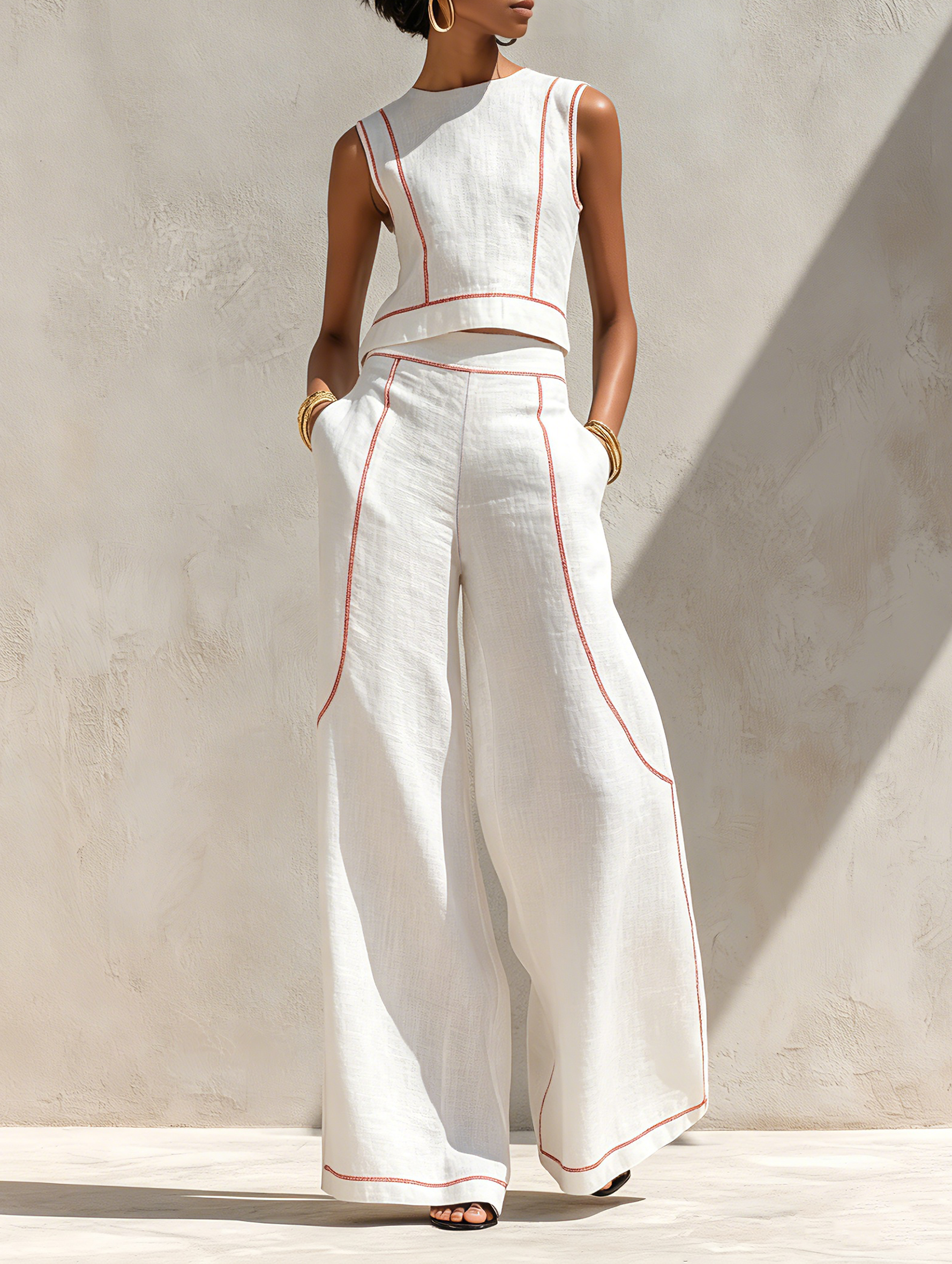 Stella | Contrast Linen Set