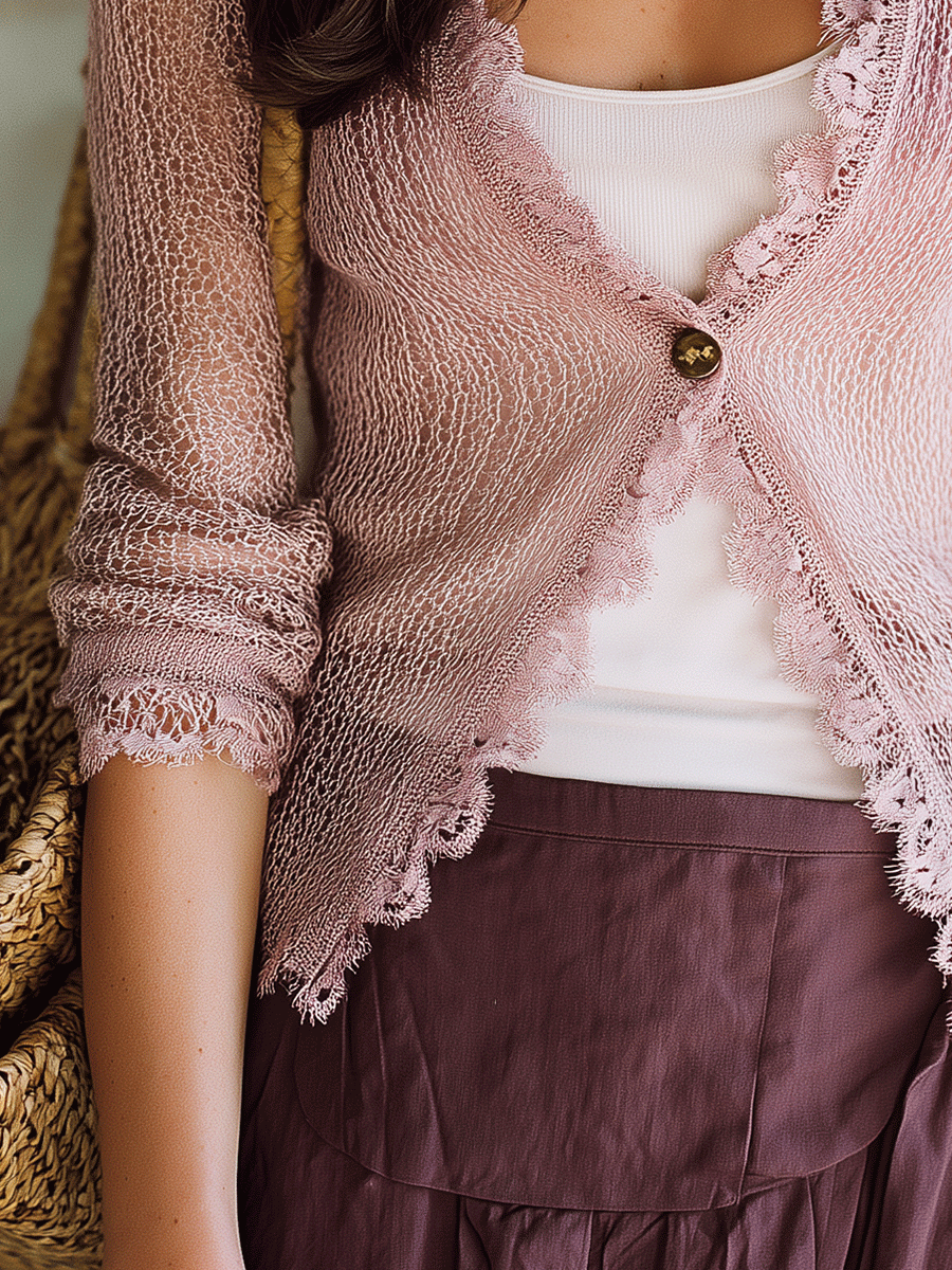 Adele | Elegant Vacation Feminine Lace Edge Lightweight