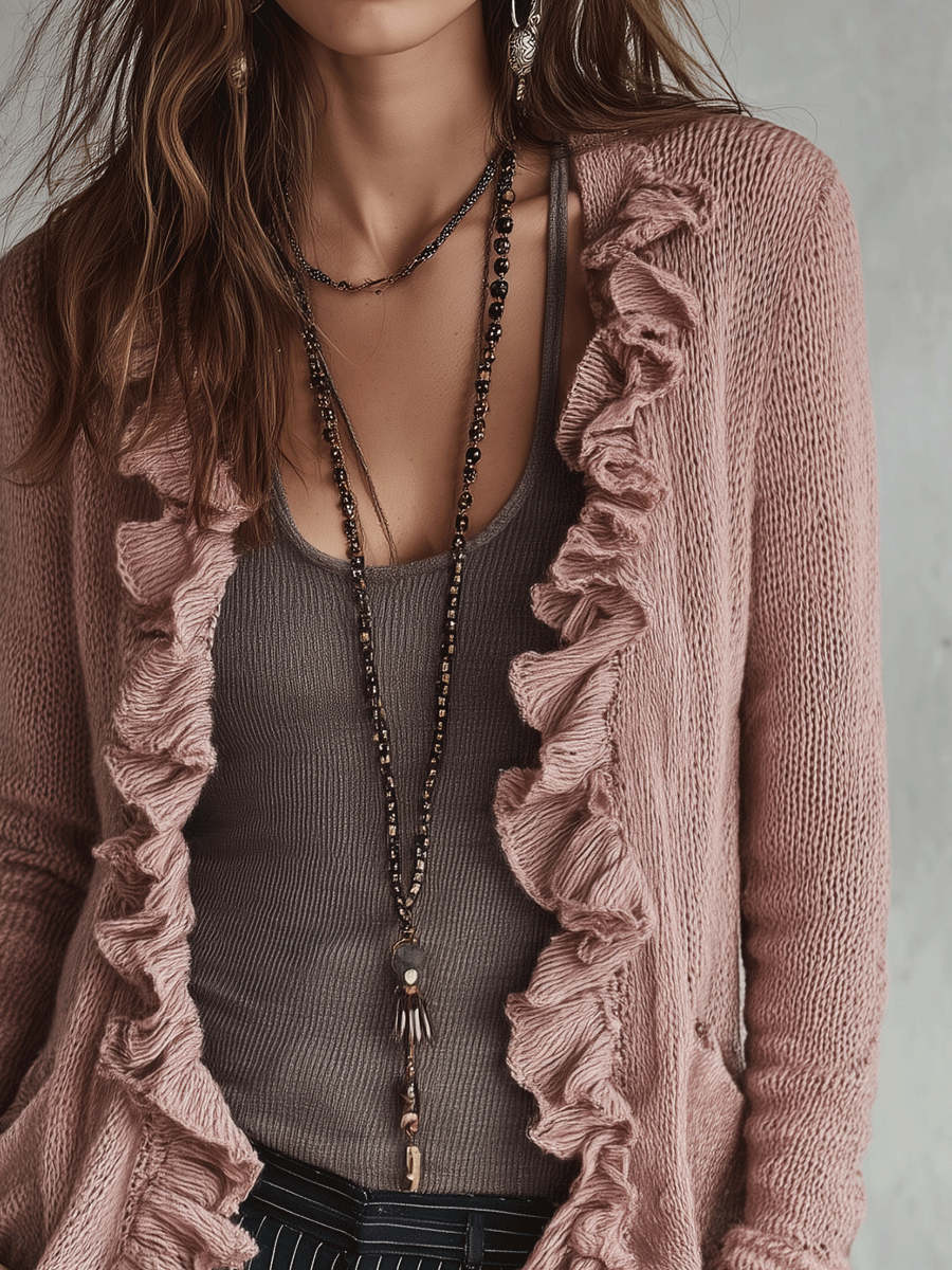 Ursa | Romance Ruffle Trim Resort Dusty Rose