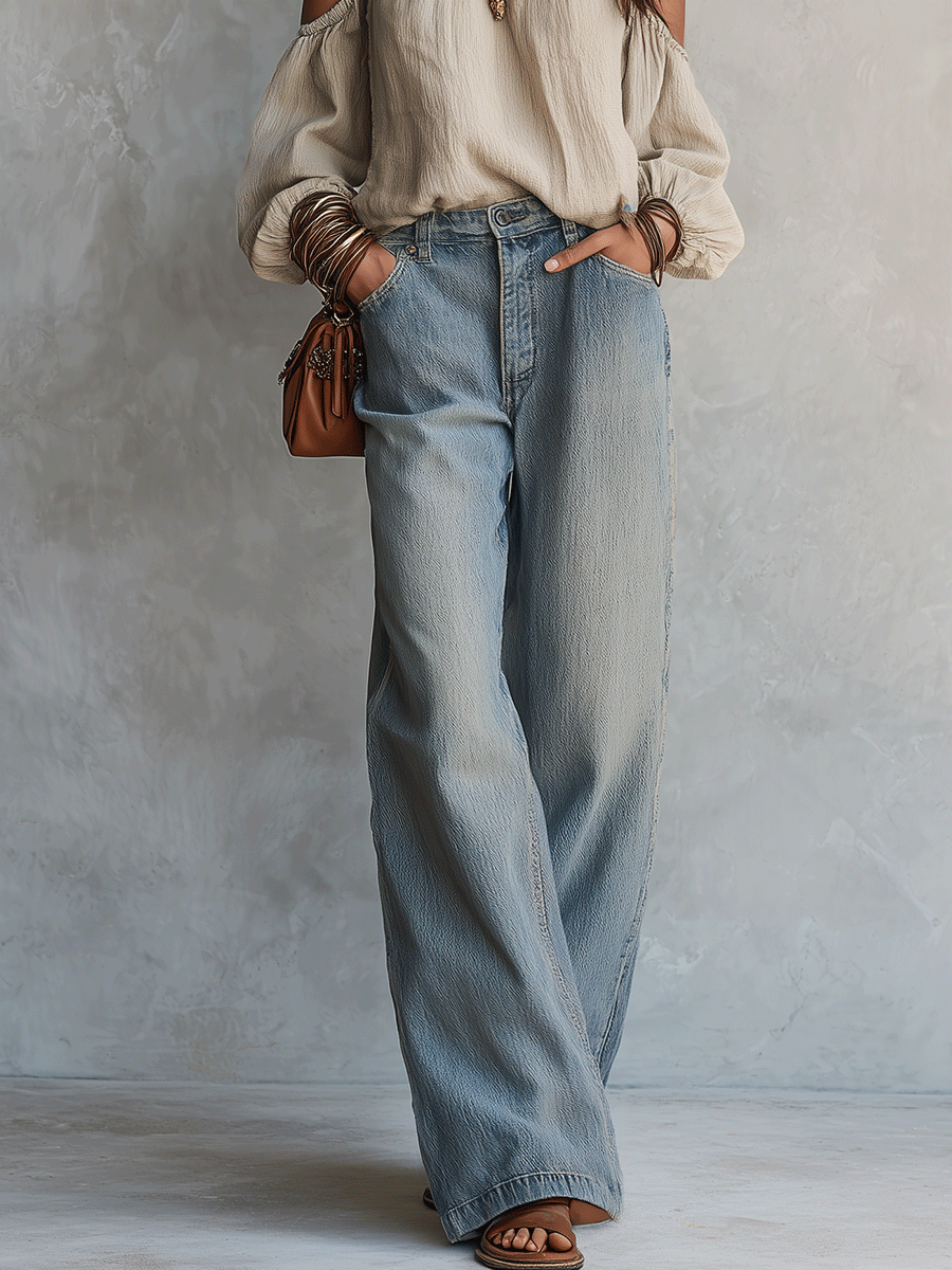 Bex | Bohemian Cold-Shoulder Resort Linen Blouse