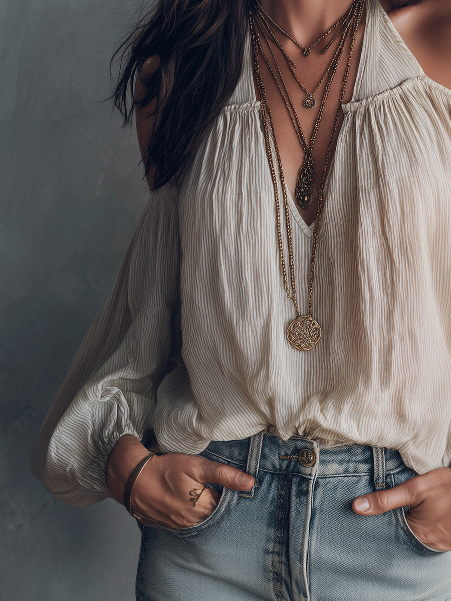 Clio | Elegant Vacation Soft Linen Halter Neck