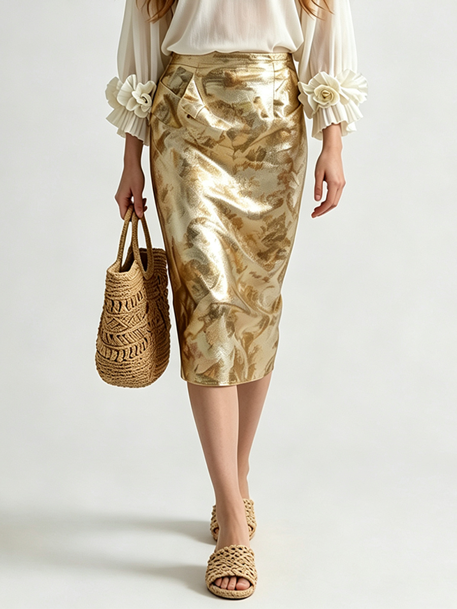 Rosalind | Resort Luxe Floral Appliqué Blouse With