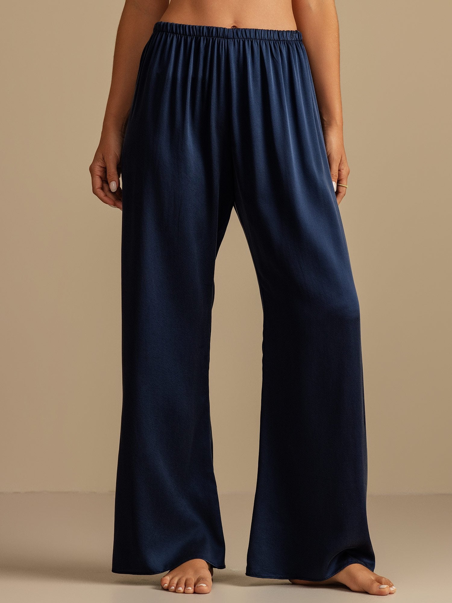 Clare | Wide-Leg Silk Trousers
