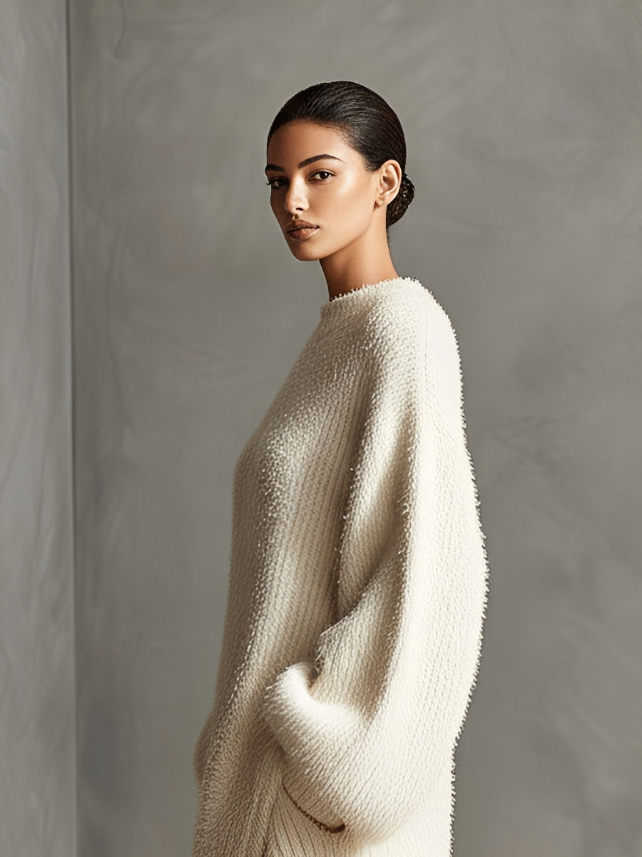Luna | Cream Elegant Faux Mink