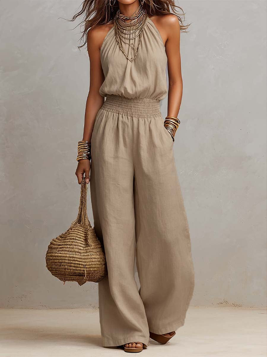 Valeria™ - Elegant Halter Neck Jumpsuit