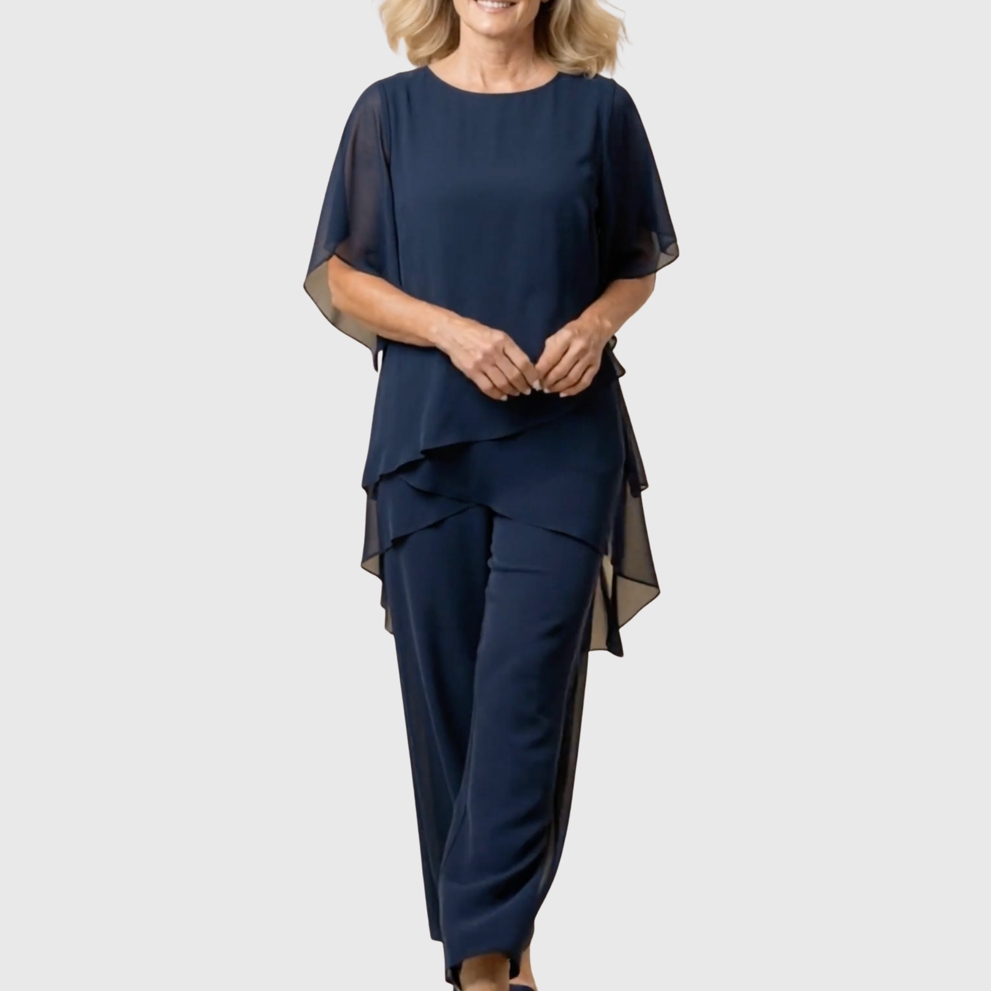 Linda | Set with Draping Palazzo Trousers