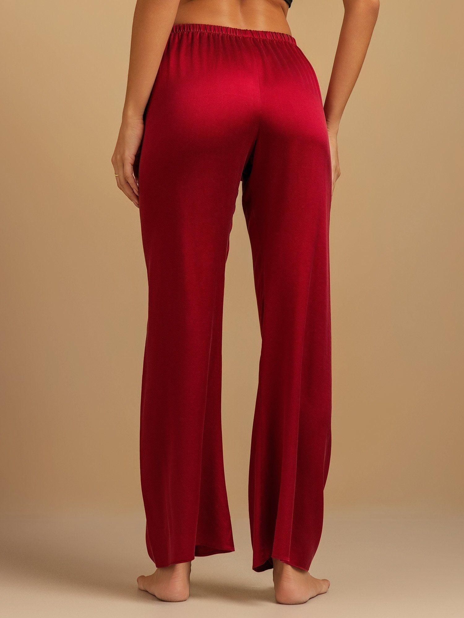 Clare | Wide-Leg Silk Trousers