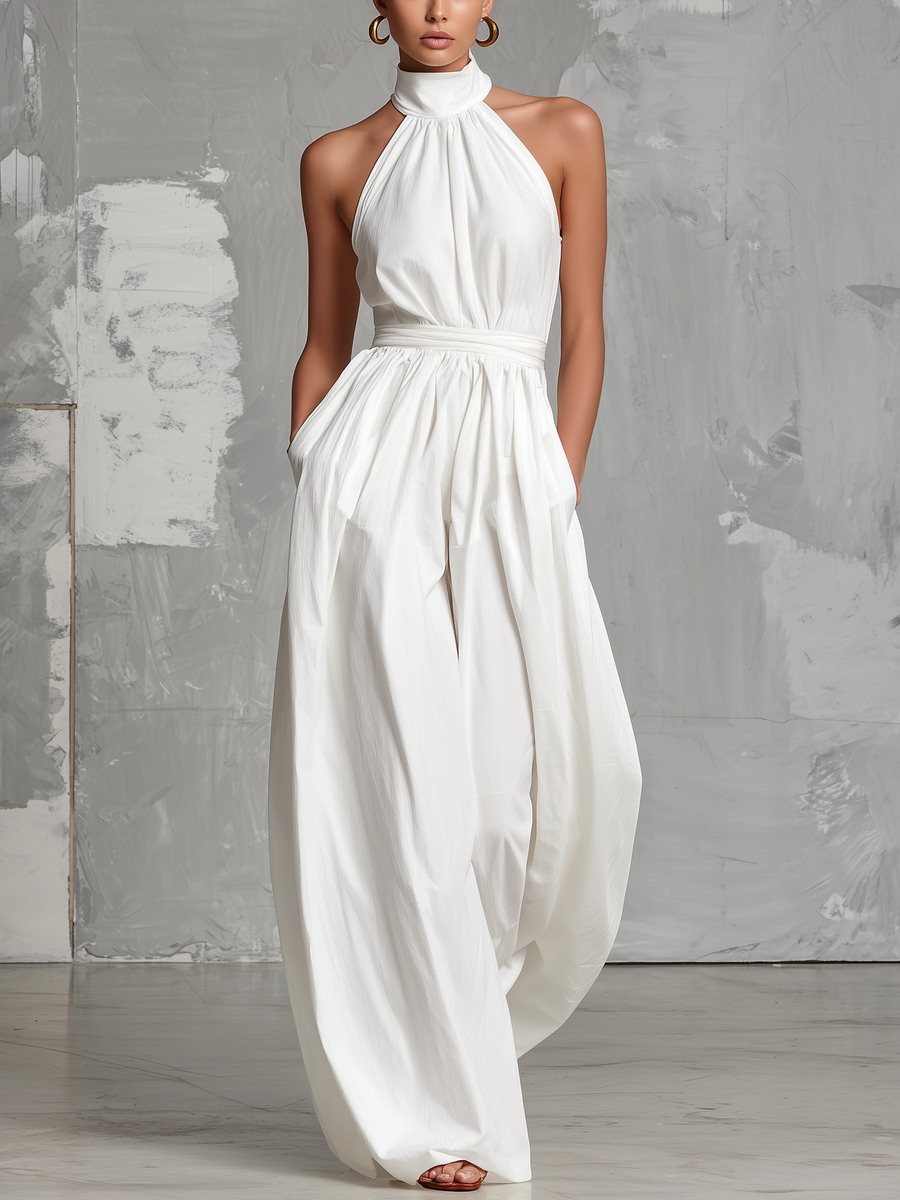 Fern | Elegant White Woven Sleeveless