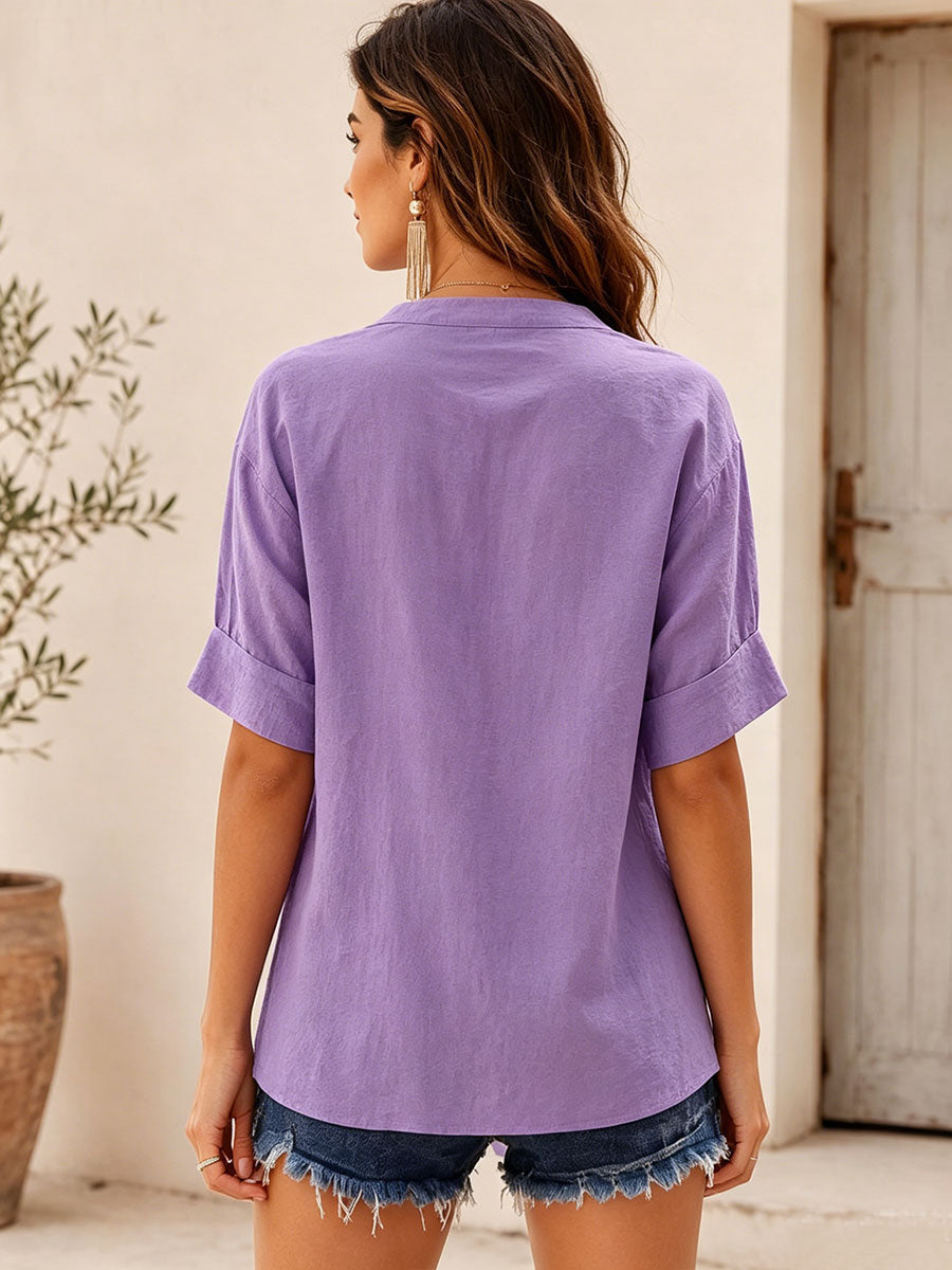 Una | V Neck Blouse