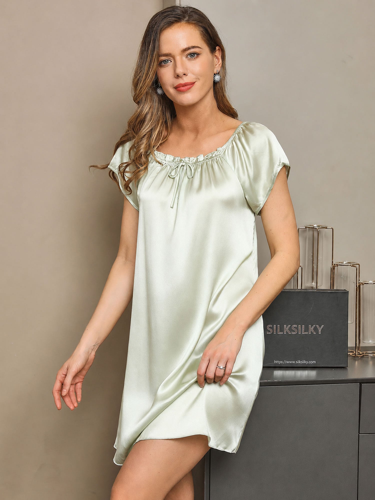 Bonnie | Refined Silk Nightgown