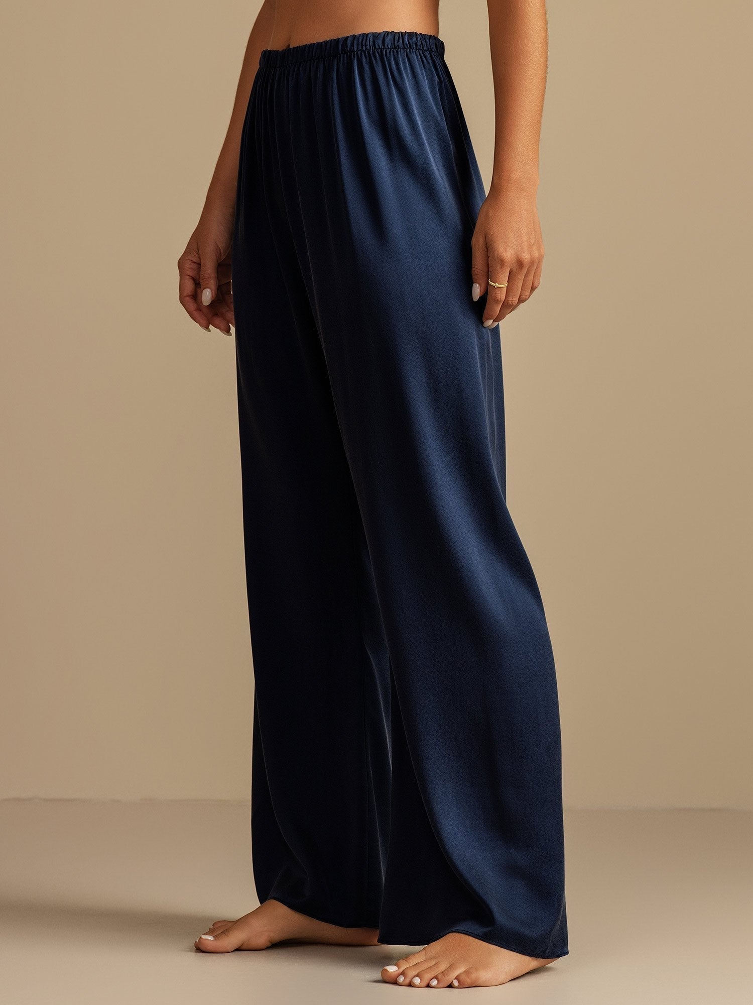Clare | Wide-Leg Silk Trousers