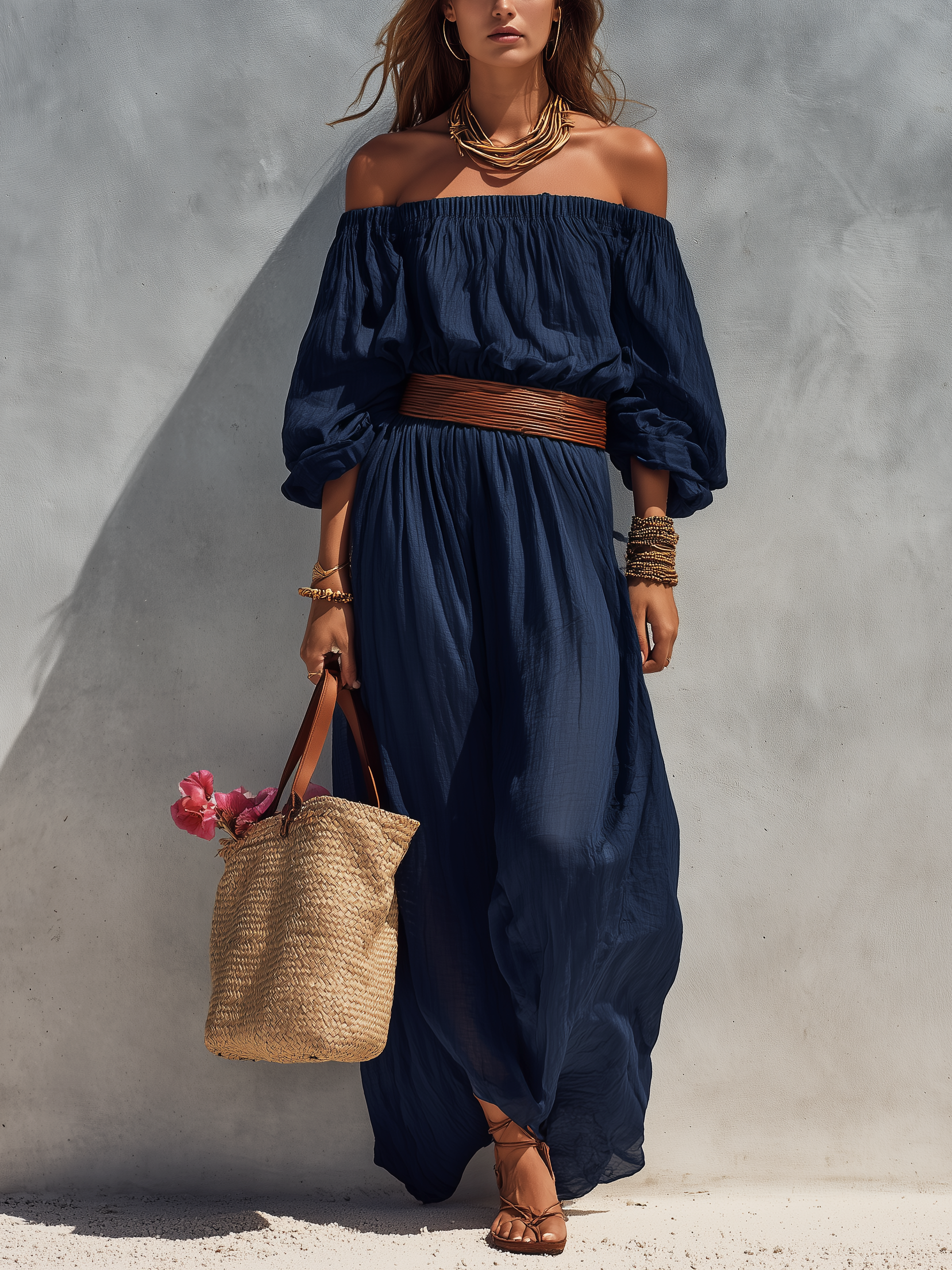 Karen | Casual Dark Blue Cotton