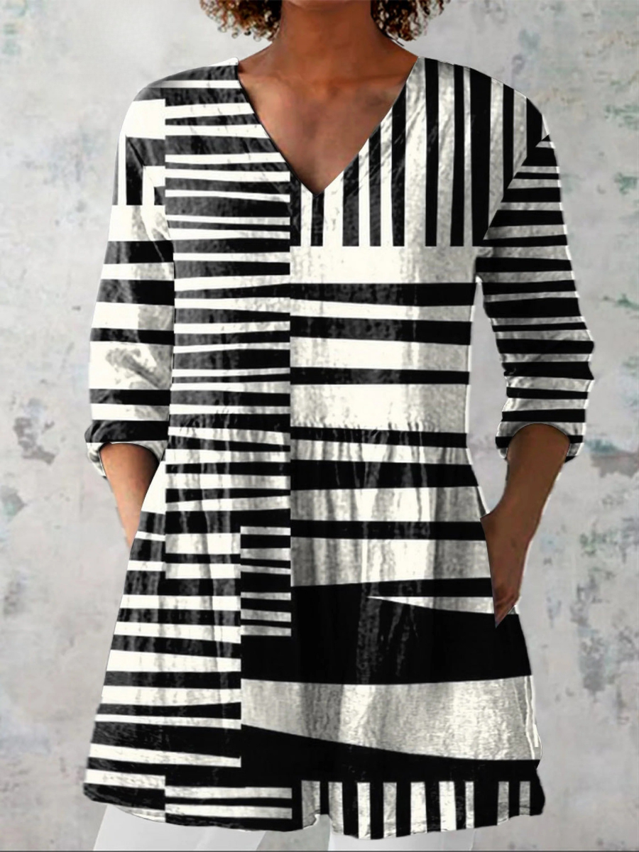 Sophie™ | Long Blouse with V-Neck