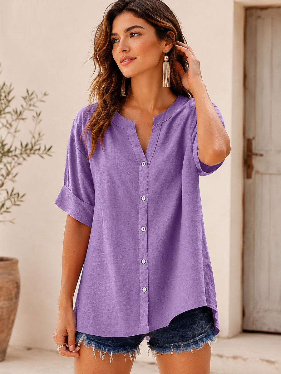 Una | V Neck Blouse