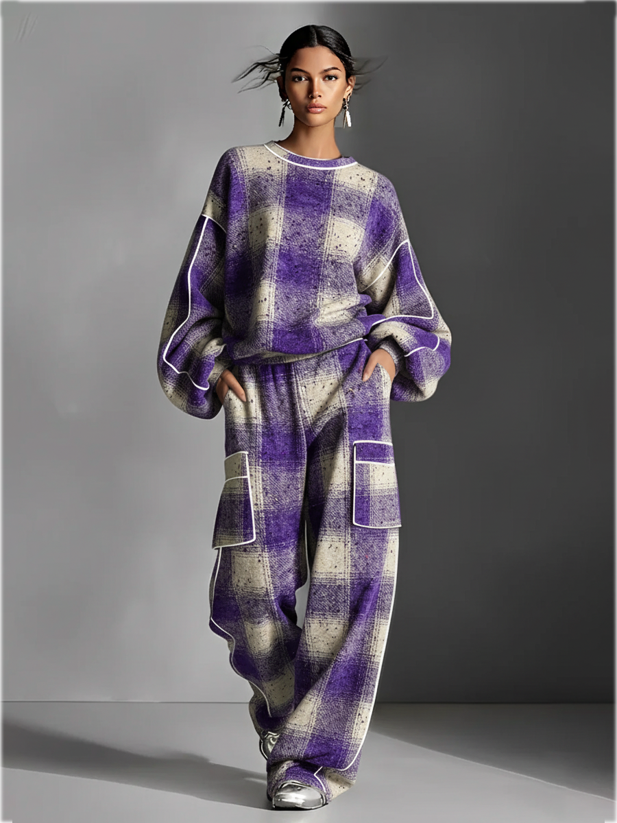 Imogen | Red Gray Plaid Brushed