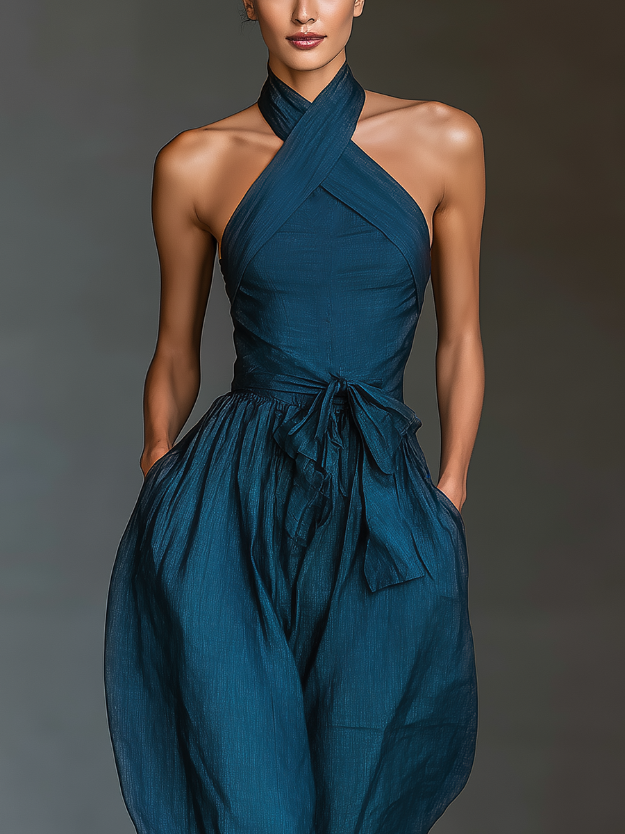 Dora | Navy Blue Linen Fabric