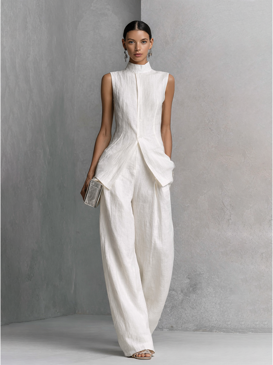 Celeste | Elegant White Cotton Linen