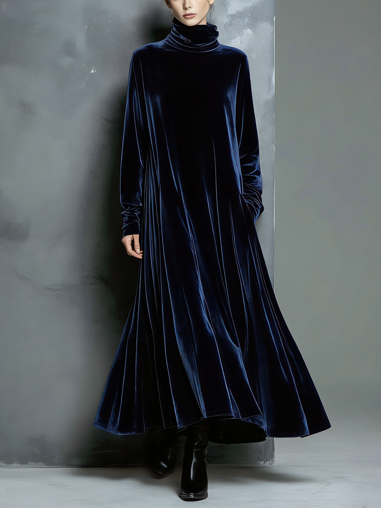 Jenny | Elegant Navy Blue Velvet