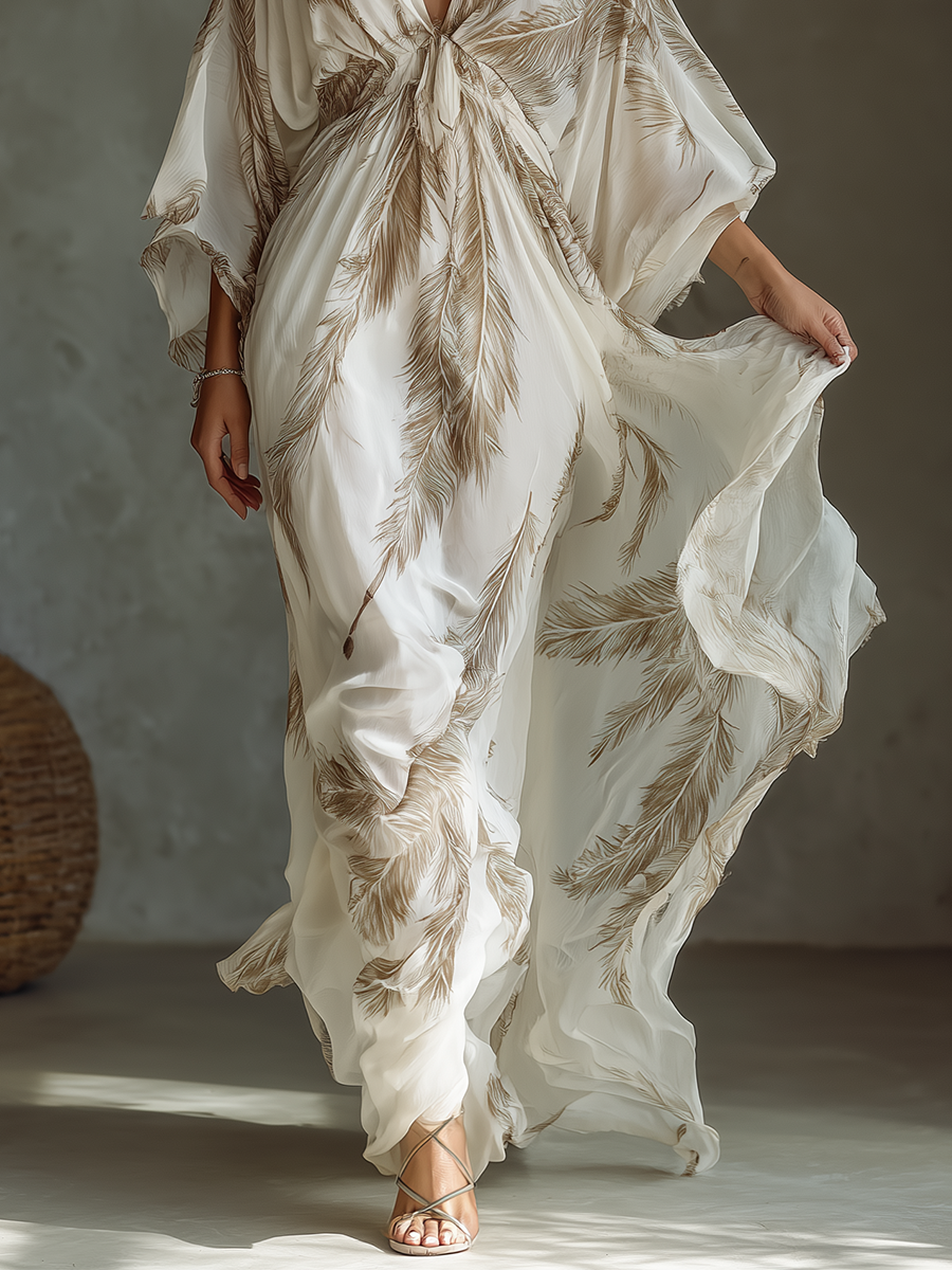Gwen | Ivory Taupe Chiffon Fabric