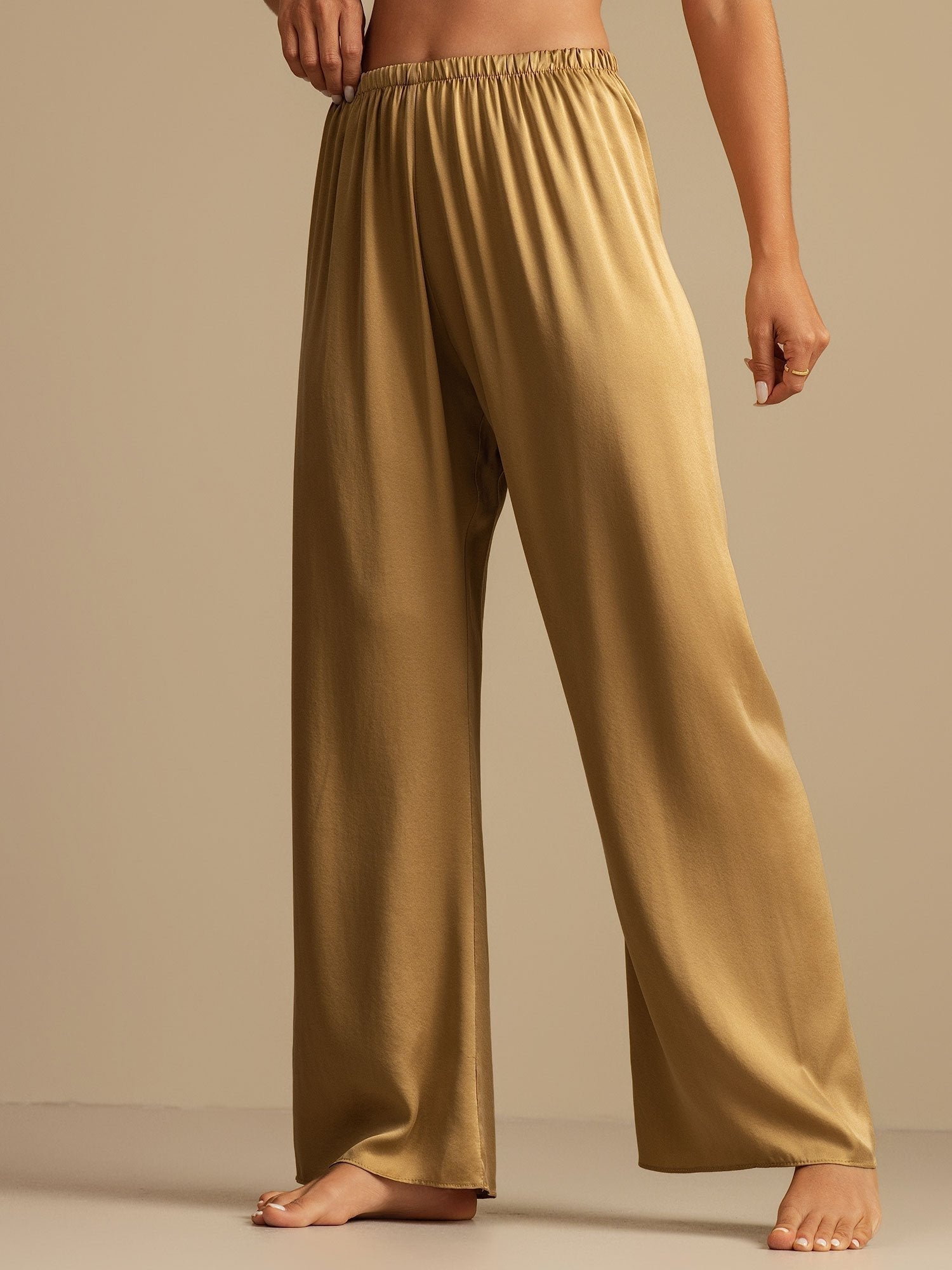 Clare | Wide-Leg Silk Trousers