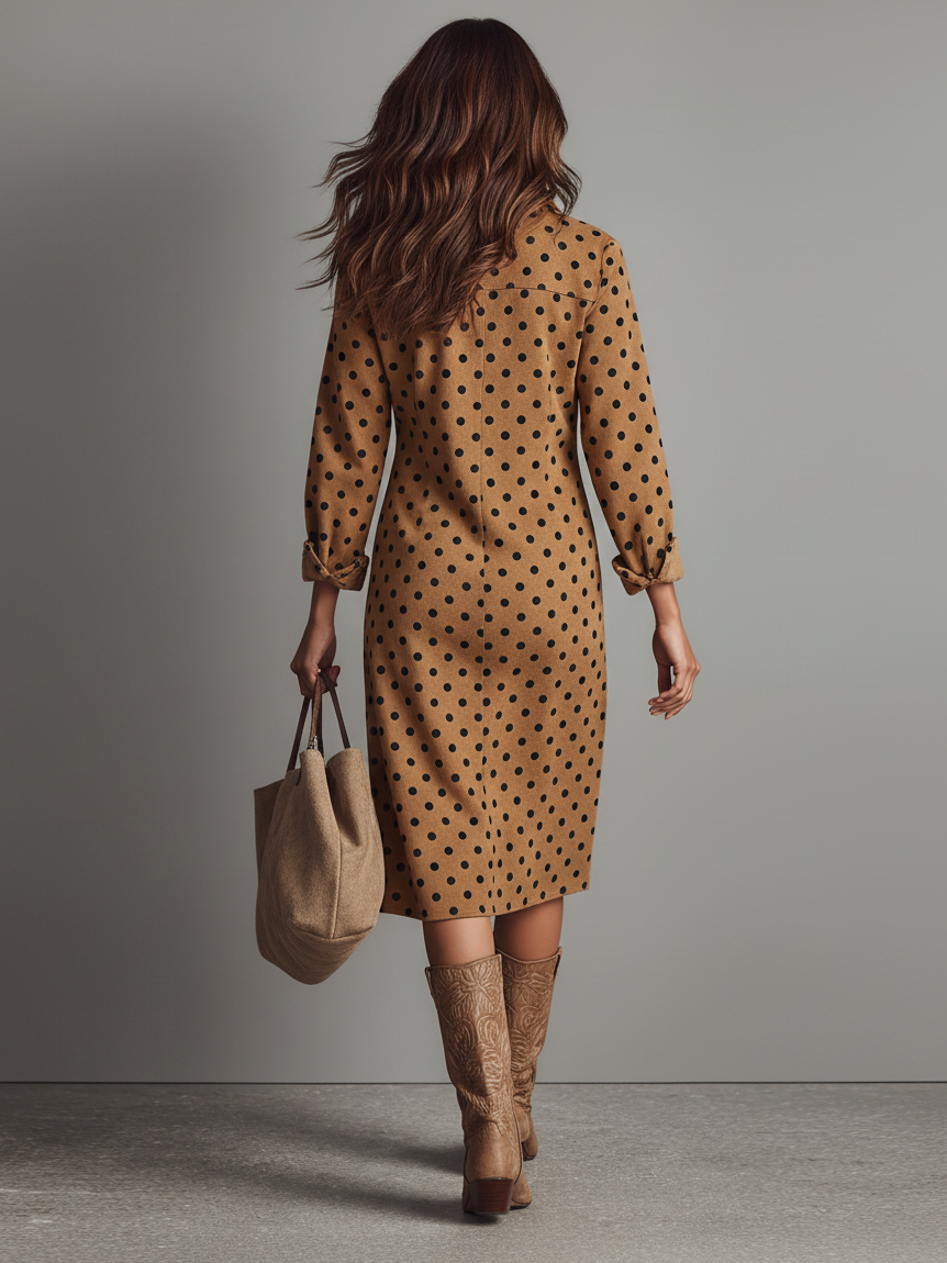 Patricia | Polka Dot Faux Suede