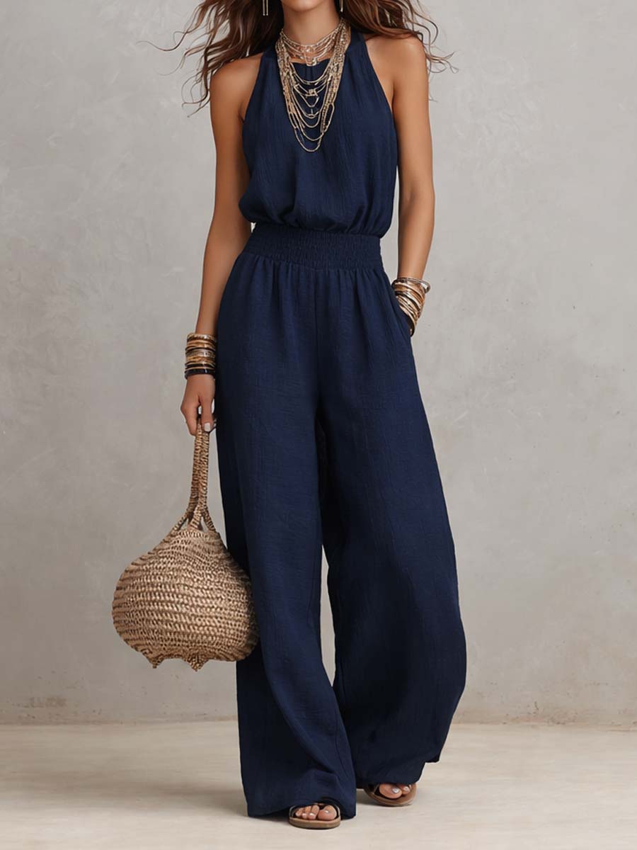 Valeria™ - Elegant Halter Neck Jumpsuit