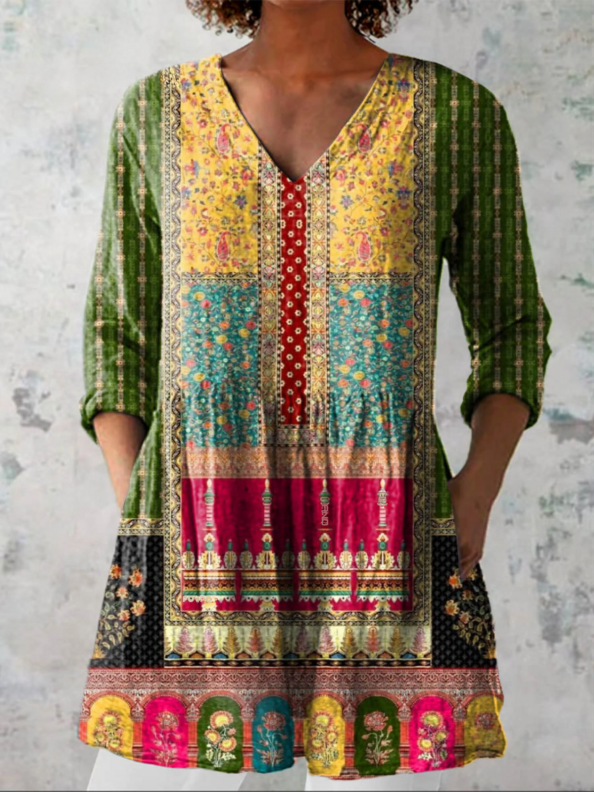 Emilie™ | Long Blouse with V-Neck