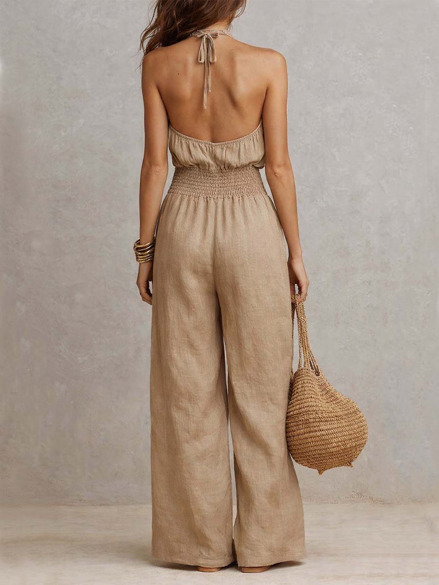 Valeria™ - Elegant Halter Neck Jumpsuit