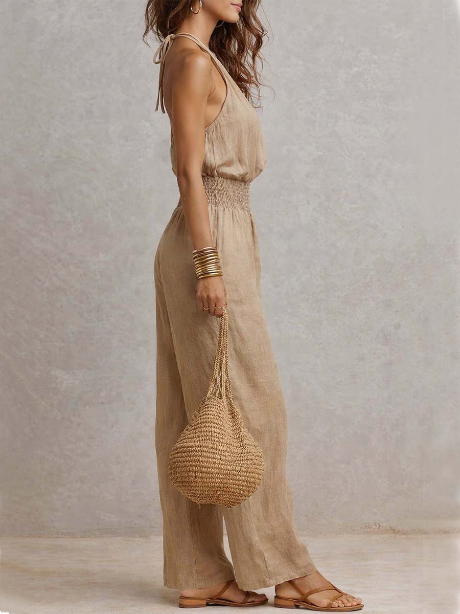 Valeria™ - Elegant Halter Neck Jumpsuit
