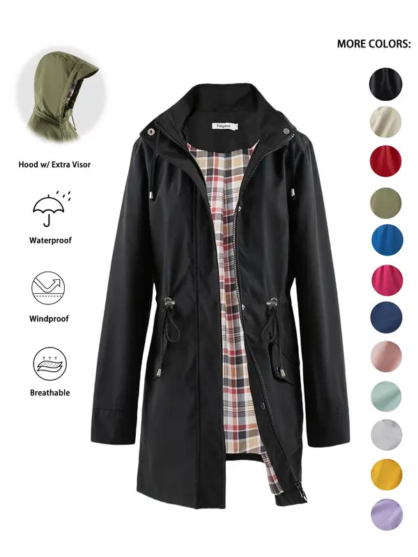 Qing | Drawstring Hooded Trench