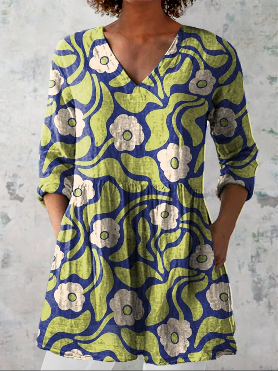 Elodie™ | Long Blouse with V-Neck