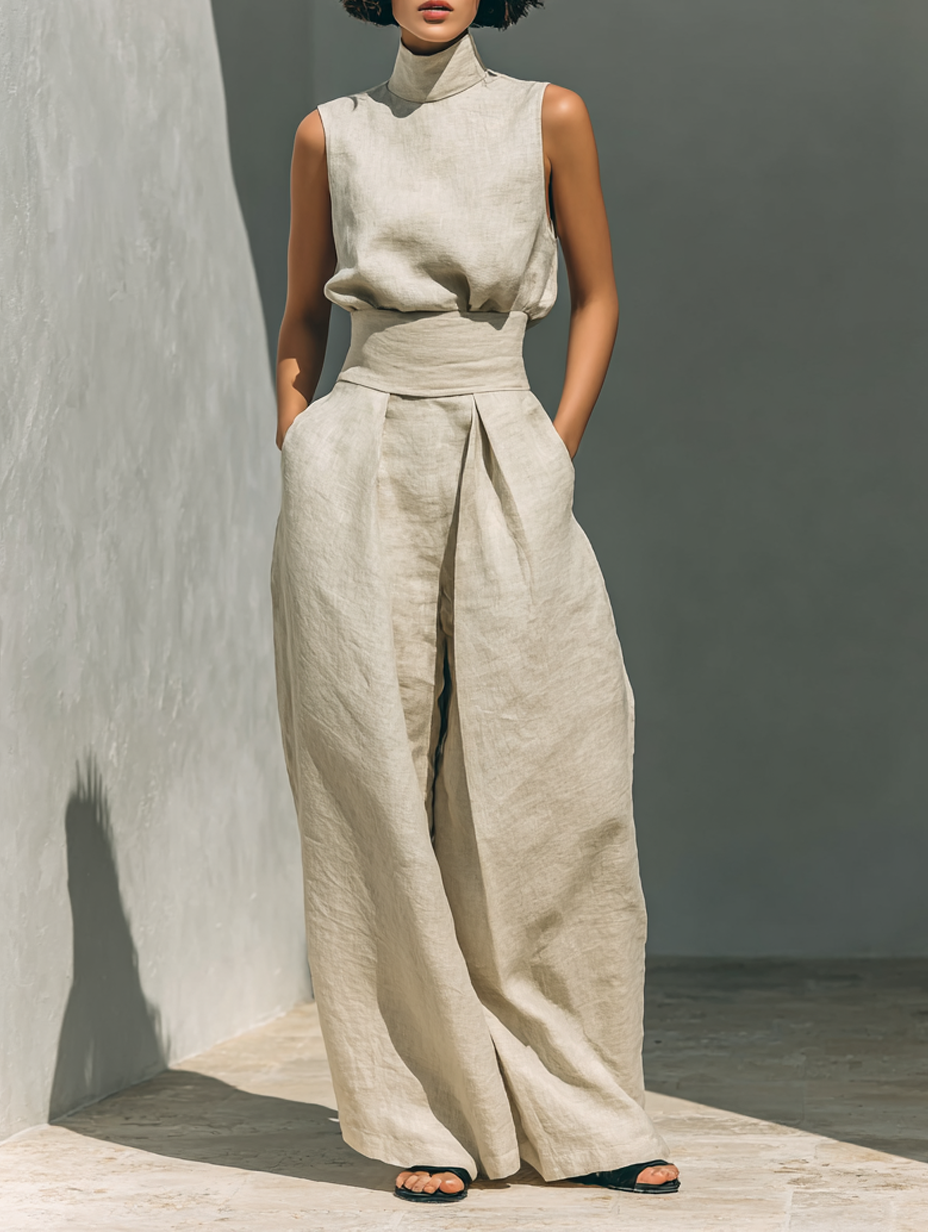 Amber | Cotton Linen Blend Sleeveless